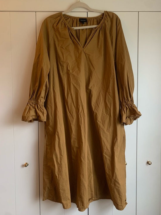 Who What Wear Dresses & Skirts - Who What Wear Mustard Brown Midi Dress large